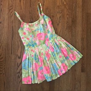 Vintage 1950s Gabor play swim suit pleated skirt